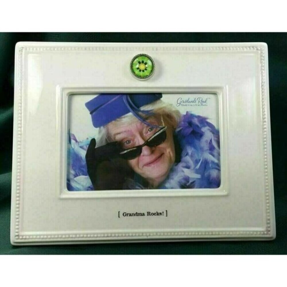 Grasslands Road Ceramic Picture Frame Grandma Rocks Mothers Day Grandmother NIB